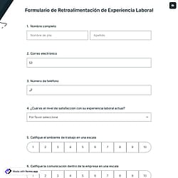 Formulario de Retroalimentación de Experiencia Laboral