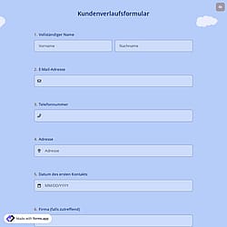 Kundenverlaufsformular