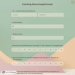 Coaching-Bewertungsformular