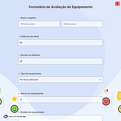 Formulário de Avaliação de Equipamento