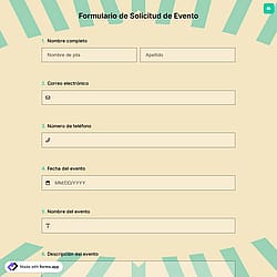 Formulario de Solicitud de Evento