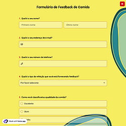 Formulário de Feedback de Comida