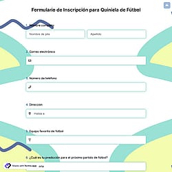 Formulario de Inscripción para Quiniela de Fútbol