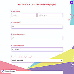 Formulaire de Commande de Photographie