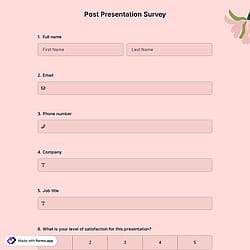 Post-Presentation Survey