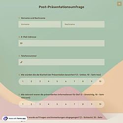 Post-Präsentationsumfrage