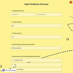 Spiel-Feedback-Formular