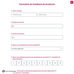 Formulário de Feedback da Academia