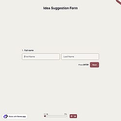 Idea Suggestion Form