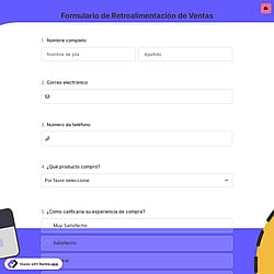 Formulario de Retroalimentación de Ventas