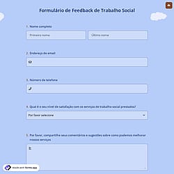 Formulário de Feedback de Trabalho Social