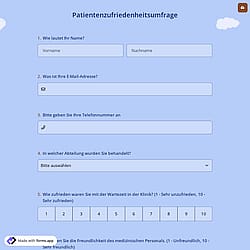 Patientenzufriedenheitsumfrage