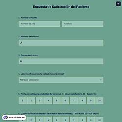 Encuesta de Satisfacción del Paciente