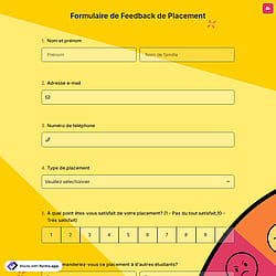 Formulaire de Feedback de Placement