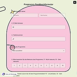 Programm-Feedbackformular
