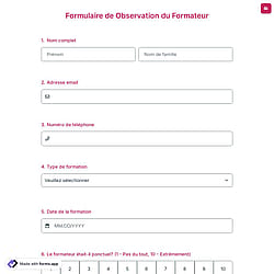 Formulaire de Observation du Formateur