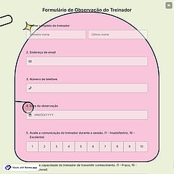 Formulário de Observação do Treinador