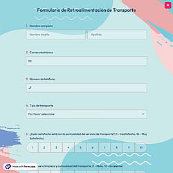 Formulario de Retroalimentación de Transporte