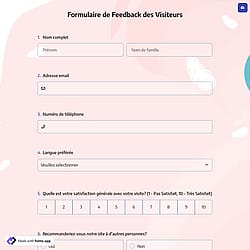 Formulaire de Feedback des Visiteurs