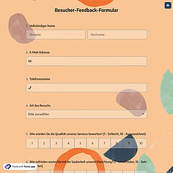 Besucher-Feedback-Formular