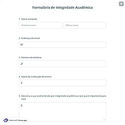 Formulário de Integridade Acadêmica