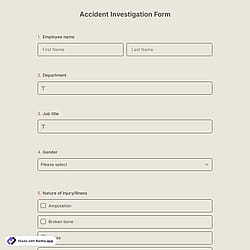 Accident Investigation Form