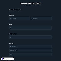 Compensation Claim Form