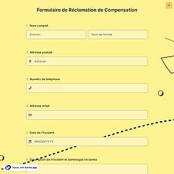 Formulaire de Réclamation de Compensation
