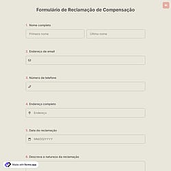 Formulário de Reclamação de Compensação