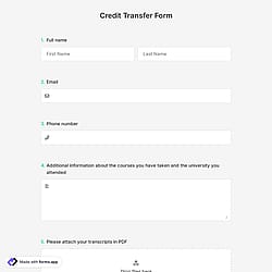 Credit Transfer Form