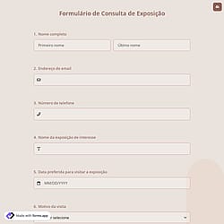Formulário de Consulta de Exposição
