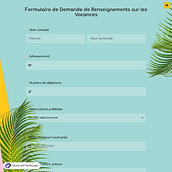 Formulaire de demande de vacances