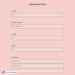 Job Enquiry Form