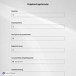 Projektanfrageformular