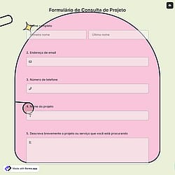 Formulário de Consulta de Projeto