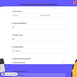 Formulaire de demande immobilière