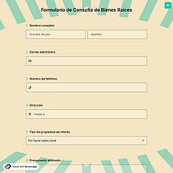 Formulario de consulta inmobiliaria
