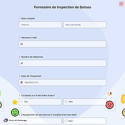 Formulaire de Inspection de Bateau
