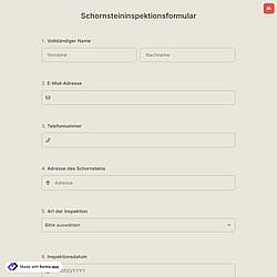 Schornsteininspektionsformular