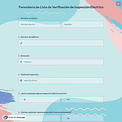 Formulario de Lista de Verificación de Inspección Eléctrica