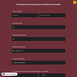 Formulaire de Inspection de Alarme Incendie