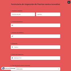 Formulario de Inspección de Puertas contra Incendios