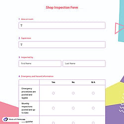 Shop Inspection Form