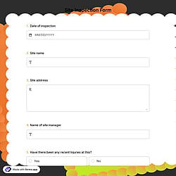 Site Inspection Form