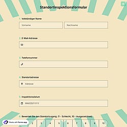 Standortinspektionsformular
