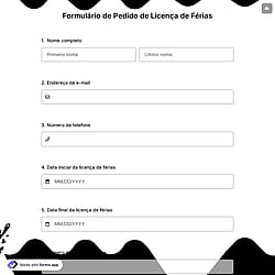 Formulário de Pedido de Licença de Férias