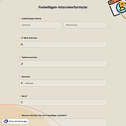 Freiwilligen-Interviewformular