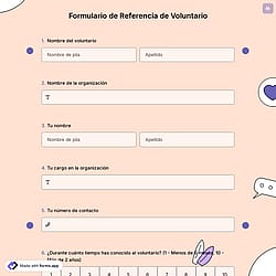 Formulario de Referencia de Voluntario