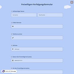 Freiwilligen-Verfolgungsformular