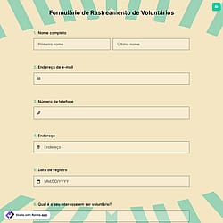 Formulário de Rastreamento de Voluntários